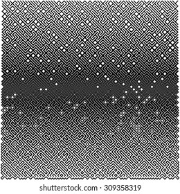 Abstract pixel pattern reminiscent of a maze