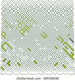 Abstract pixel pattern reminiscent of a maze