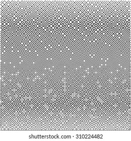 Abstract pixel pattern reminiscent of a maze