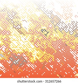 Abstract pixel pattern reminiscent of a maze