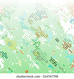 Abstract pixel pattern reminiscent of a maze