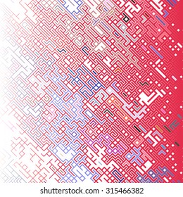 Abstract pixel pattern reminiscent of a maze