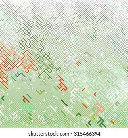 Abstract pixel pattern reminiscent of a maze