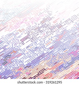 Abstract pixel pattern reminiscent of a maze