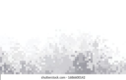 Abstract Pixel pattern, vector background with gray gradient colors. Great for mobile app, web design, banner, etc.