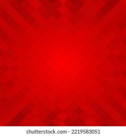 Abstract pixel red background. polygonal style. vector geometric illustration.