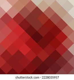 Abstract pixel red background. polygonal style. vector geometric illustration.