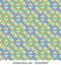 Abstract pixel seamless pattern. Art deco. Repeated elegant background. Repeating beautiful texture. Fancy pattern. Colorfull. Design for walpaper, wrapping, fashion, fabric, card, print