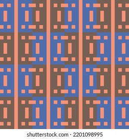 Abstract pixel seamless pattern. Art deco. Repeated elegant background. Repeating beautiful texture. Fancy pattern. Colorfull. Design for walpaper, wrapping, fashion, fabric, card, print