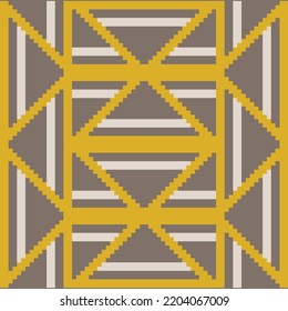 Abstract pixel seamless pattern. Art deco. Geometric. Repeated elegant background. Repeating beautiful texture. Fancy pattern. Colorfull. Design for walpaper, wrapping, fashion, fabric, card, print