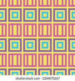 Abstract pixel seamless pattern. Art deco. Geometric. Repeated elegant background. Repeating beautiful texture. Fancy pattern. Colorfull. Design for walpaper, wrapping, fashion, fabric, card, print