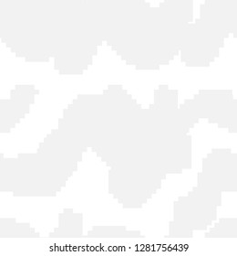 Abstract pixel seamless pattern on white background. Modern digital art technology endless design