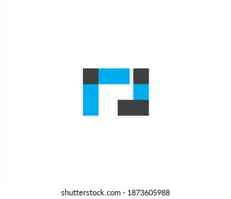 Abstract Pixel Square and Line Icon Vector Logo Template Illustration Design. Vector EPS 10.