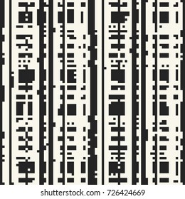 Abstract pixel stroke textured background. Seamless pattern.