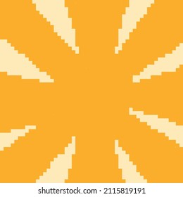 abstract pixel sun. Vector graphics