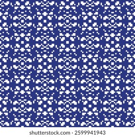 Abstract Pixel Tech Pattern, 8 bit creative space seamless vector background. Great for mobile app, web design, banner, etc.