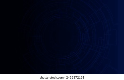 Abstract pixel technology Ai sci-fi artificial Intelligence concept machine deep learning futuristic digital for future on dark blue Hitech communication concept innovation background,  vector design
