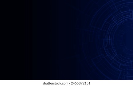 Abstract pixel technology Ai sci-fi artificial Intelligence concept machine deep learning futuristic digital for future on dark blue Hitech communication concept innovation background,  vector design