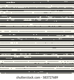 Abstract pixel textured irregular striped background. Seamless pattern.