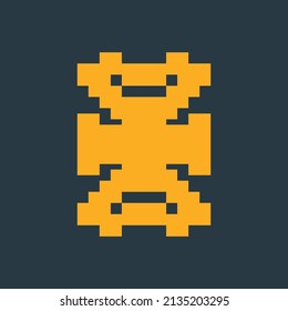 
logotipo del tubo de tiempo de píxeles abstracto