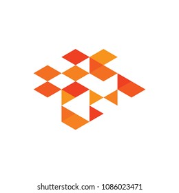 Abstract Pixel Triangle Modern