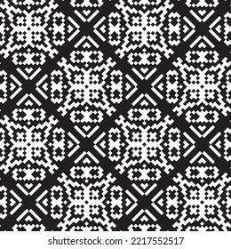 Abstract pixel vector illustration Seamless pattern on background fabric pattern design wallpaper.