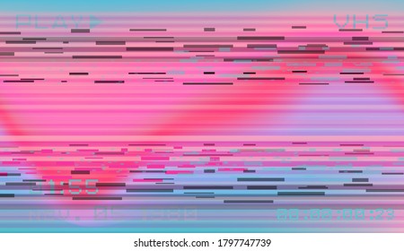 Abstract pixelated background with flickers and datamoshing effect. Vaporwave and cyberpunk style aesthetics.