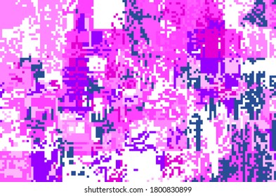 Abstract pixelated background with flickers and datamoshing effect. Vaporwave and cyberpunk style aesthetics.