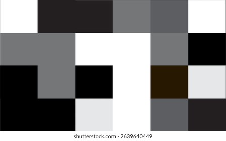 Abstract Pixelated Background: Modern Geometric Design with Black, White, and Gray Squares for Digital Art and Creative Projects, High-Resolution Texture