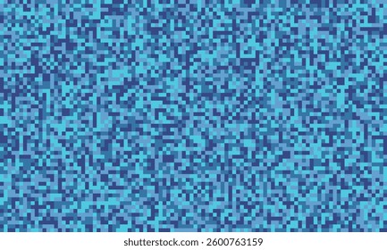 Abstract pixelated background.  Seamless digital texture in shades of blue, perfect for websites, presentations, or design projects. Evokes a sense of technology, data, or the oceans depths.