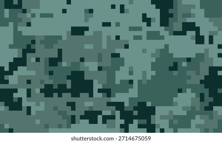 Abstractas patrón de camuflaje pixelado en verde apagado y verde azulado oscuro.  Perfecto para fondos, textiles o proyectos de diseño digital que necesitan un aspecto moderno y texturizado.