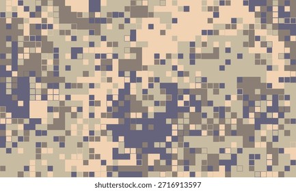 Abstractas patrón de camuflaje pixelado en tonos tierra apagados.  Ideal para fondos, textiles o diseños digitales.