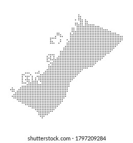 Abstract pixelated pixelated dubai map