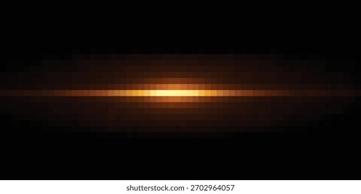 Abstract Pixelated Light Image for Website Background, Simple Digital Design, Dark Backdrop with Bright Gold and Orange, Modern Aesthetic