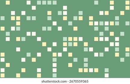 Abstract pixelated pattern.  Soft pastel colors on a muted green background create a calming, modern design perfect for websites, presentations, or textile prints.