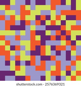 Abstract Pixelated Pattern with Vibrant Colors