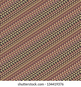 Abstract pixelated striped textured background. Seamless pattern. Vector.