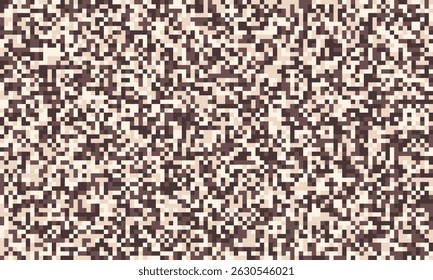 Abstract pixelated texture in muted browns and beige.  Ideal for backgrounds, website design, or modern art projects.