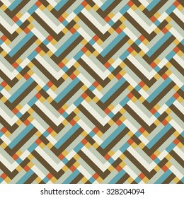 Abstract pixelated zigzag motif. Seamless pattern.