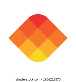 Resumen del diseño del logotipo de mosaico pixelado