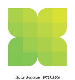 Abstract pixelized mosaic logo design