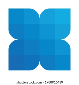 Abstract pixelized mosaic logo design