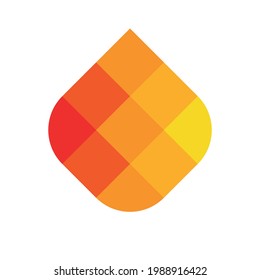 Abstract pixelized mosaic logo design