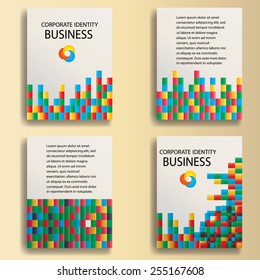 Abstract Pixels Mosaic.Vector illustration. 
