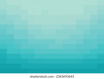 Abstract pixels pattern. geometric mosaic background, teal green color gradient. vector illustration template for wallpaper, wrapping paper, web banner, website, poster.