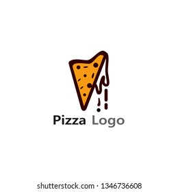 Abstract Pizza Logo Design Vector Image