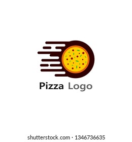 Abstract Pizza Logo Design Vector Image