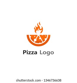 Abstract Pizza Logo Design Vector Image