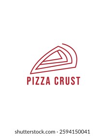 abstract pizza logo, pizza shop logo design, pizza crust logo, pizza restaurant logo vector illustration