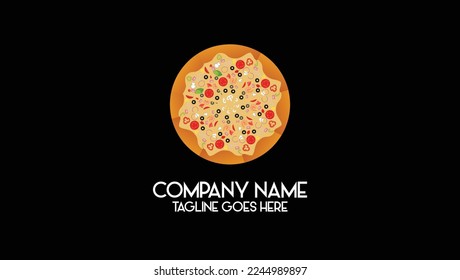 Abstract Pizza Logo vector template